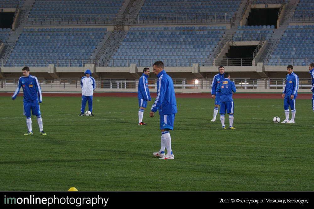 Η προπόνηση των διεθνών στο Παγκρήτιο
