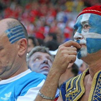 Euro 2012: Εικόνες από την Γαλανόλευκη κερκίδα
