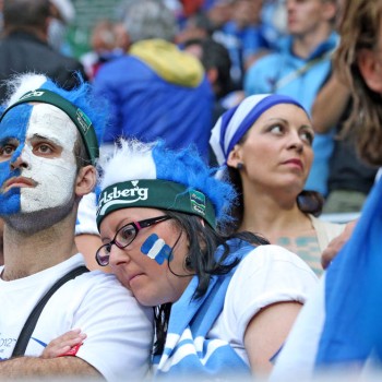 Euro 2012: Εικόνες από την Γαλανόλευκη κερκίδα