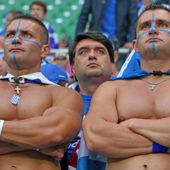 Euro 2012: Εικόνες από την Γαλανόλευκη κερκίδα